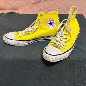 Bright Yellow Converse All Star High-tops